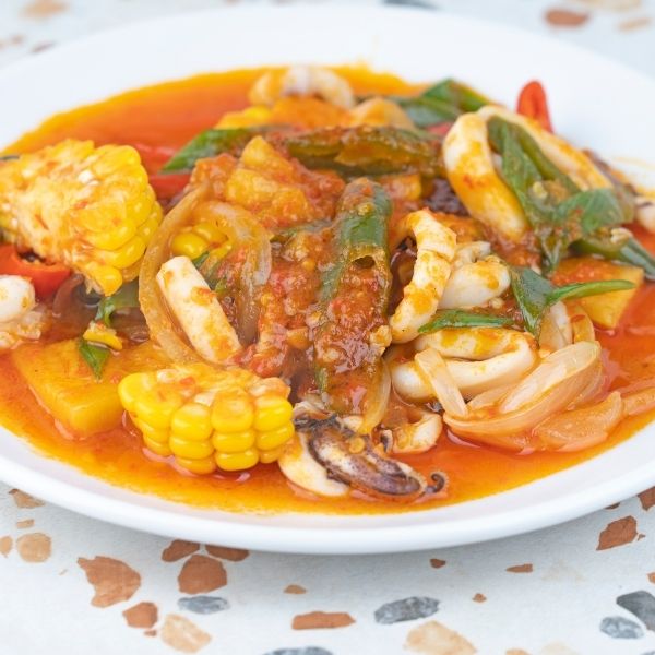 Squid with Padang Sauce